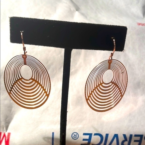 Pink Gold Hanging Earrings  913